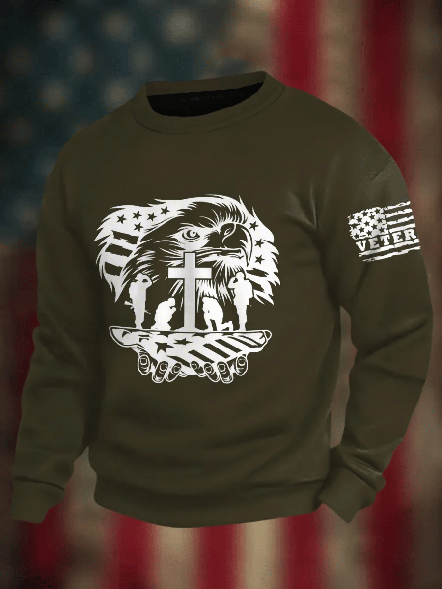 Man's Veterans Long Sleeve Sweatshirt