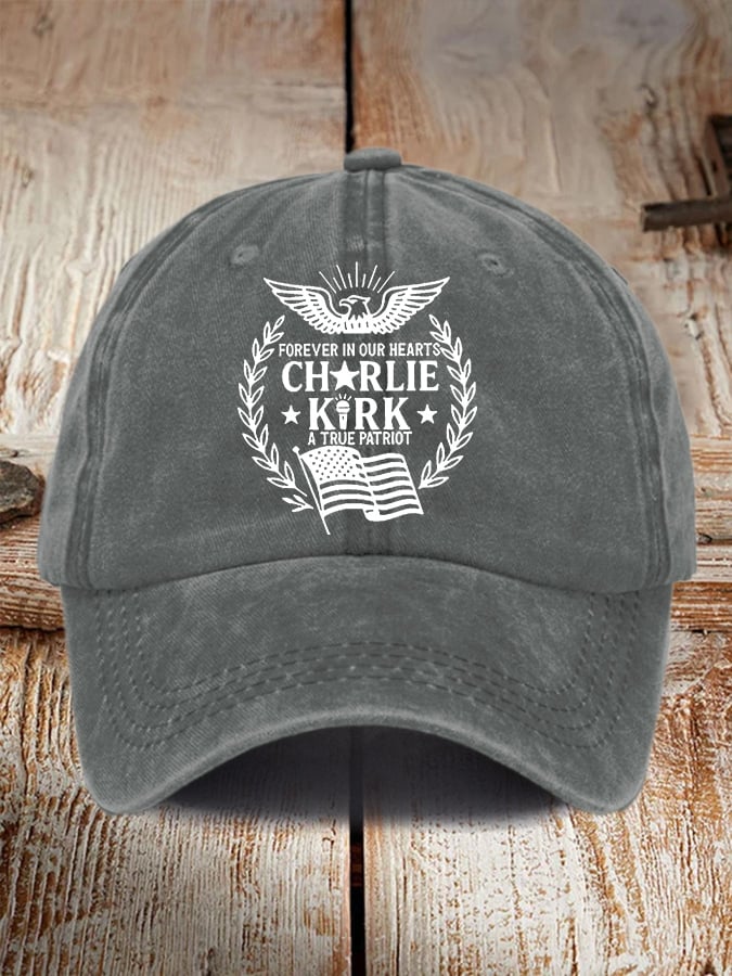 Unisex Forever In Our Hearts A True Patriot Print Baseball Cap