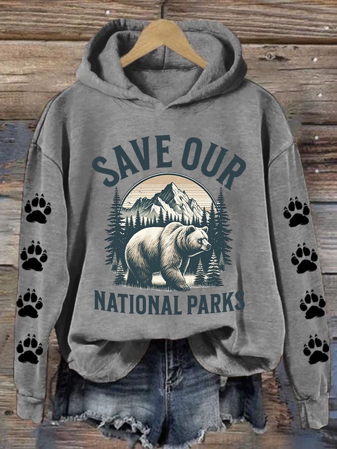 Women's Save Our National Parks Print Sweatshirt