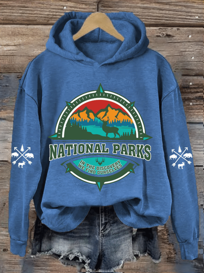 Women's Protect National Parks Heat Transfer Hood Sweatshirt