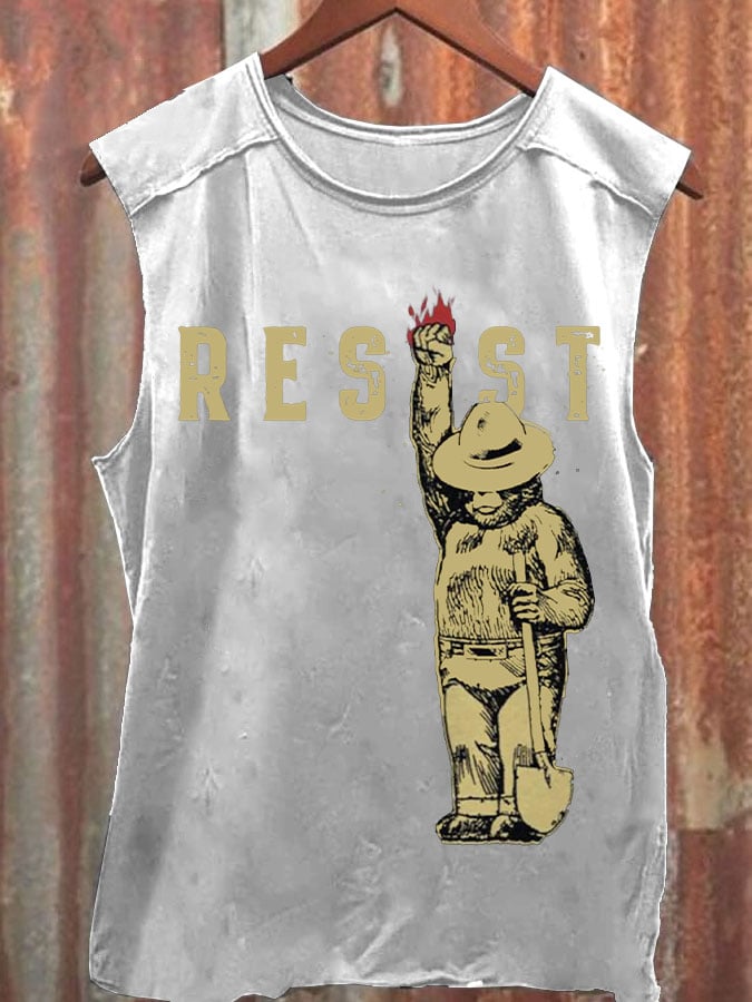 Men's Protect Our National Parks Print Sleeveless Tank Top