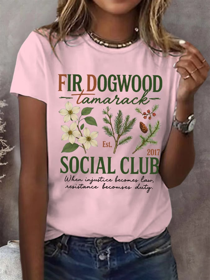 Women's Protect National Parks Print Round Neck T-Shirt