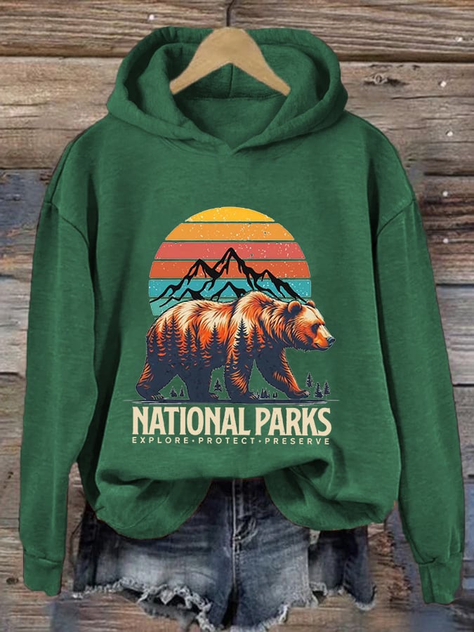 Women's National Parks Explore, Protect, Preserve Printed Sweatshirt