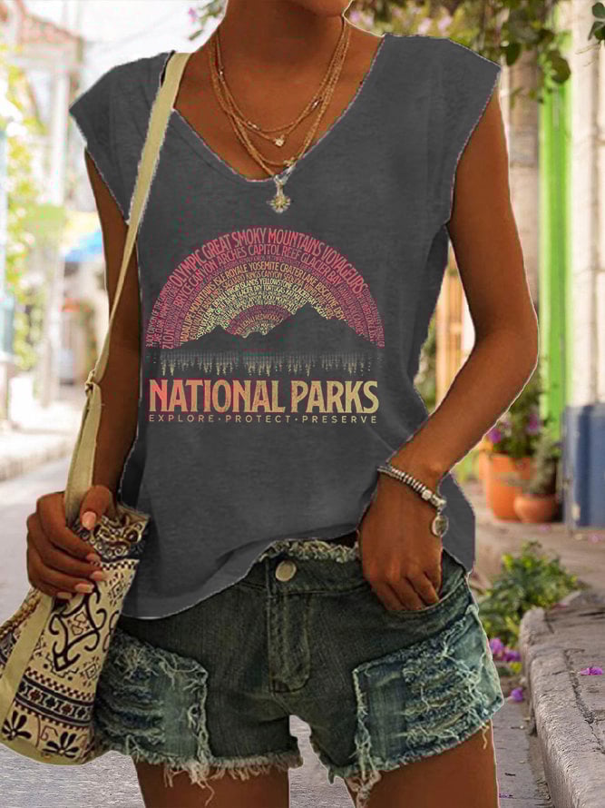 Women's National Parks Explore, Protect, Preserve Print Tank Top