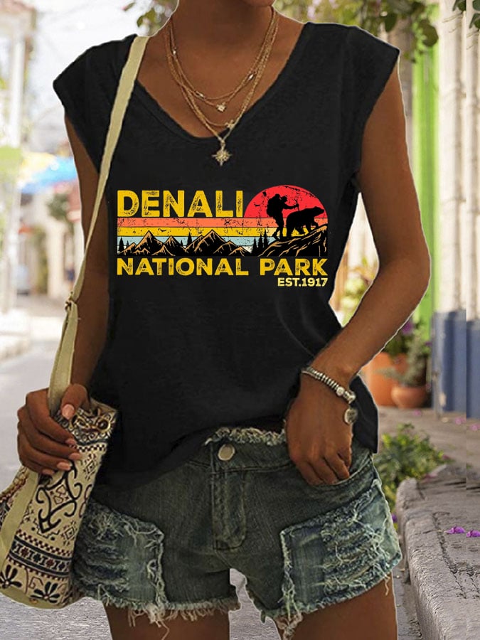 Women's Protect Our National Parks Hot Spot Print Sleeveless Lounge Tank Top