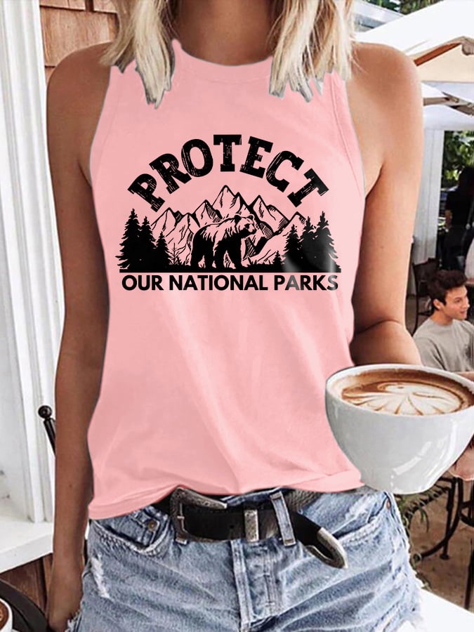 Women's Protect Our National Parks Print Tank Top