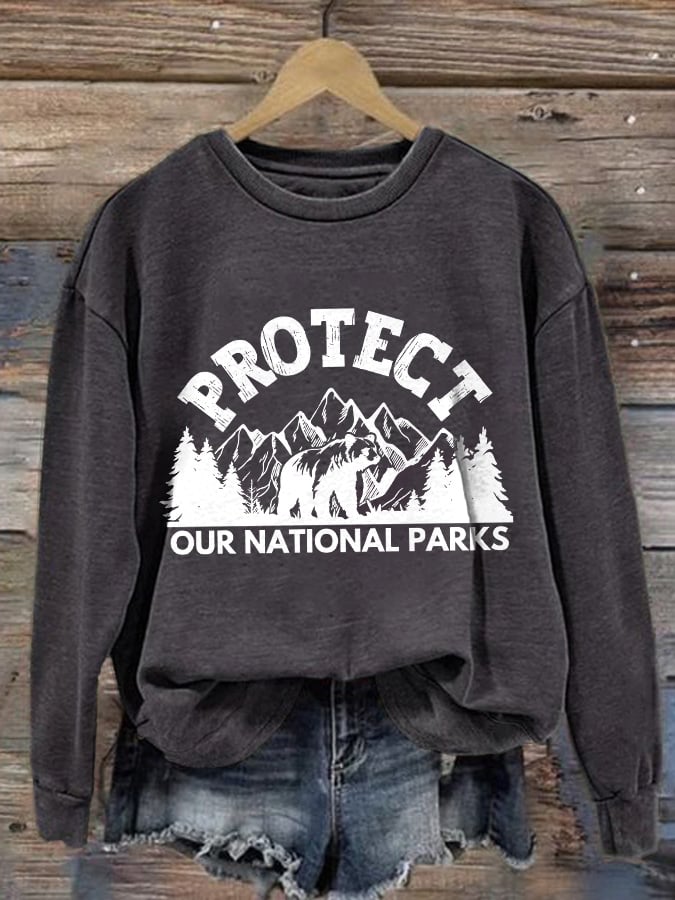Women's Protect Our National Parks Printed Sweatshirt
