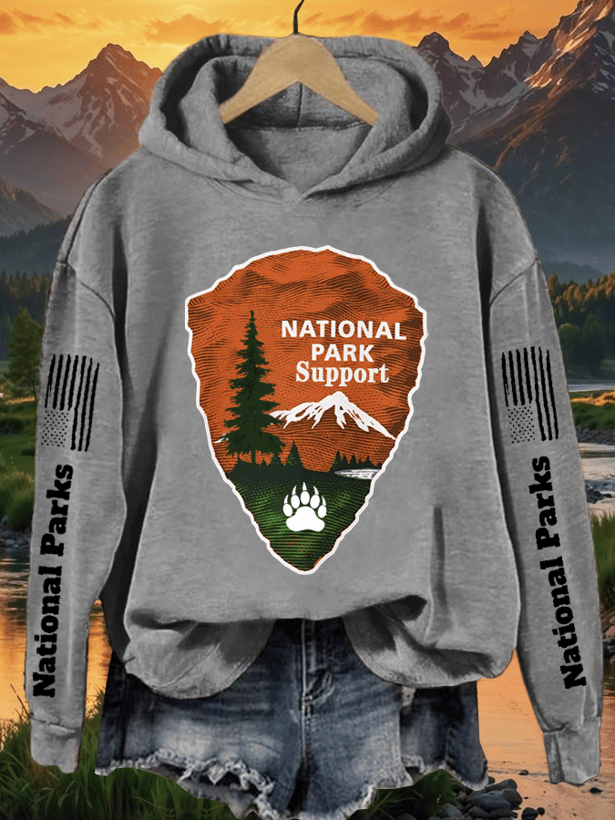 Women's Protect Our National Parks Hot Spots Print Hoodie