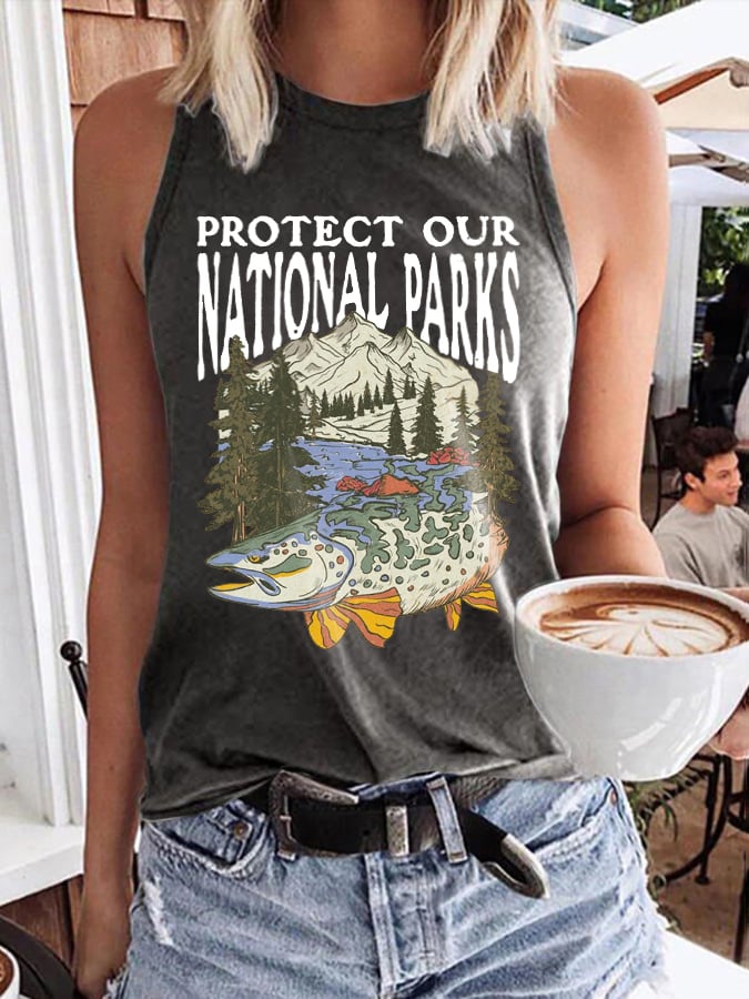Women's Protect Our National Parks Print Tank Top