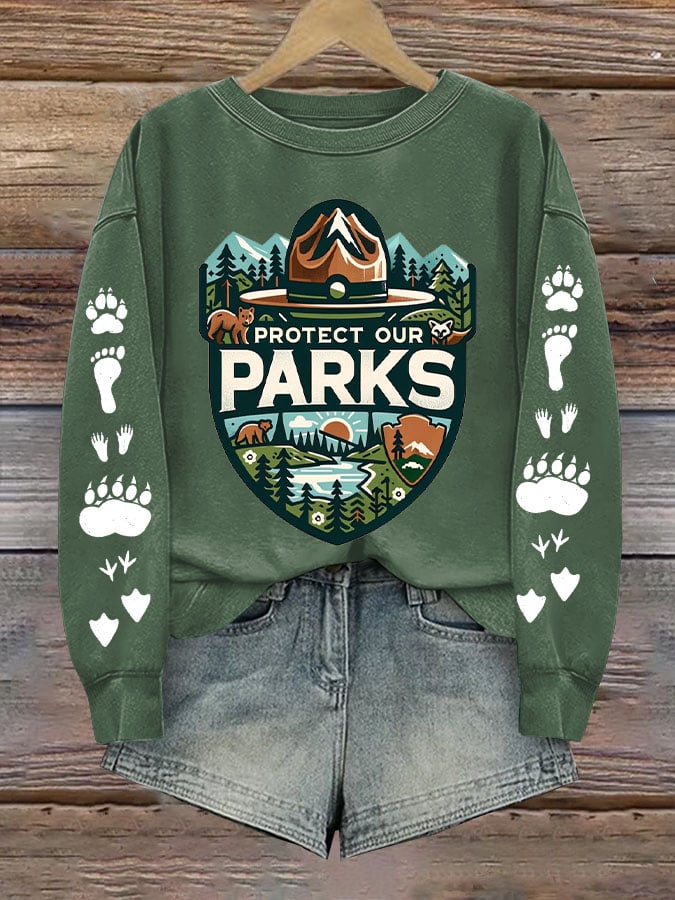 Women's Protect Our National Parks Printed Sweatshirt