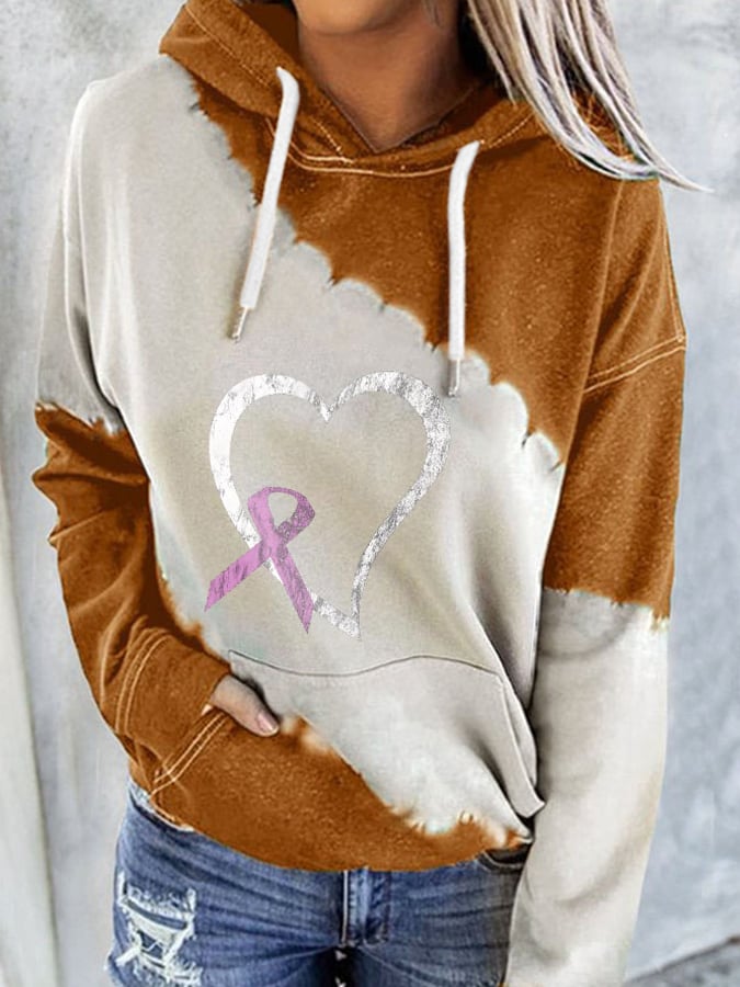 Breast Cancer Awareness Print Hoodie