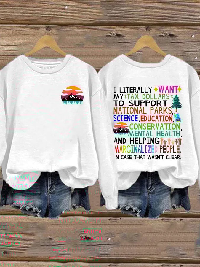 Women's Support National Parks Printed Sweatshirt