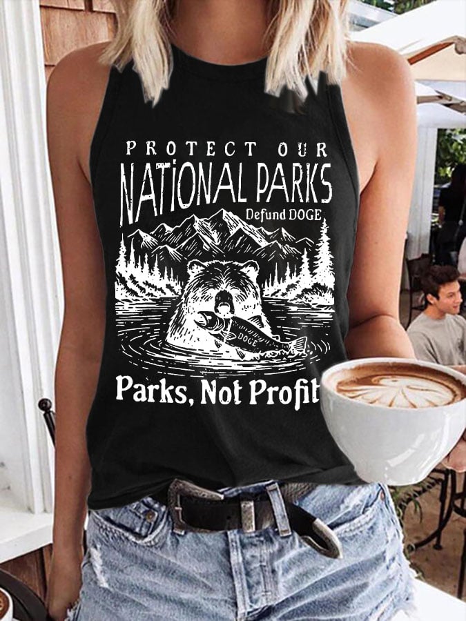 Women's Protect Our National Parks Print Tank Top