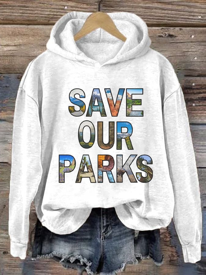 Women's Save Our National Parks Print Sweatshirt