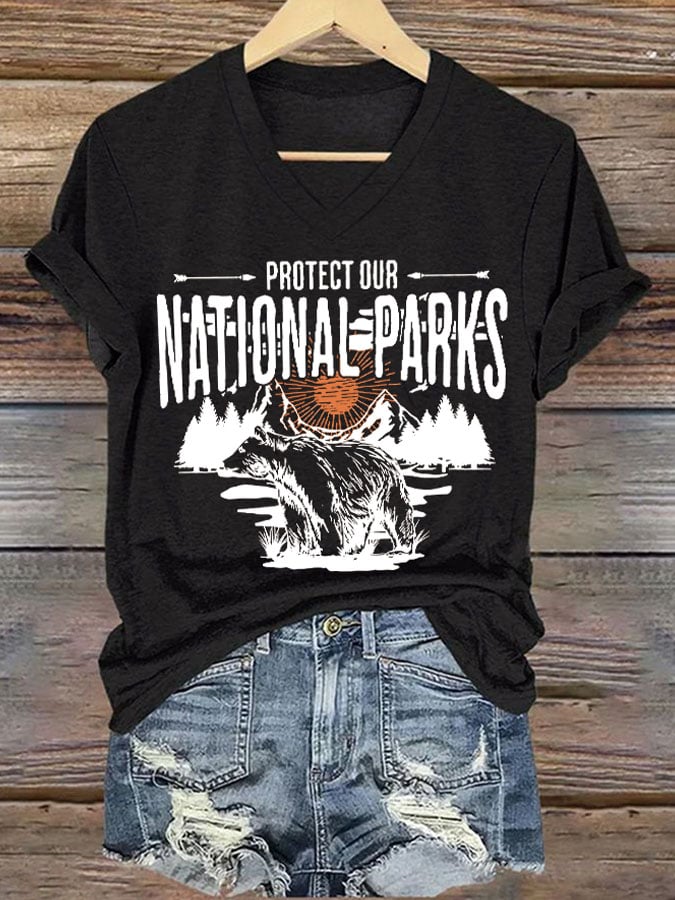 Women's Protect Our National Parks Printed T-Shirt