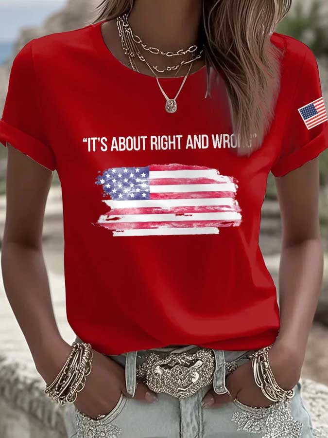 Women's Commemorative Leader FREEDOM Print Crew Neck T-Shirt