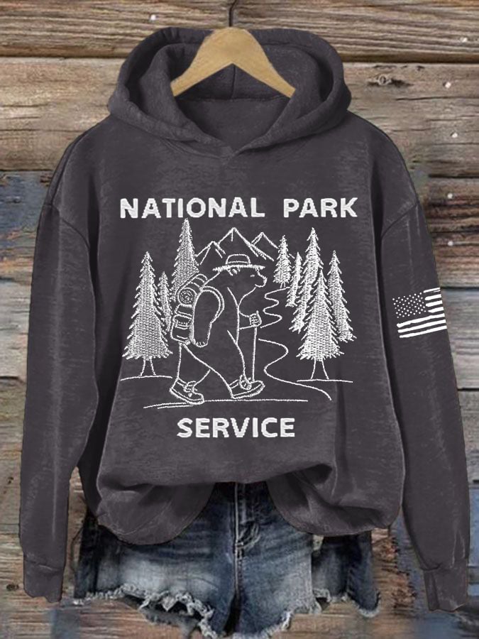 Women’s Retro National Park Service Printed Hoodie