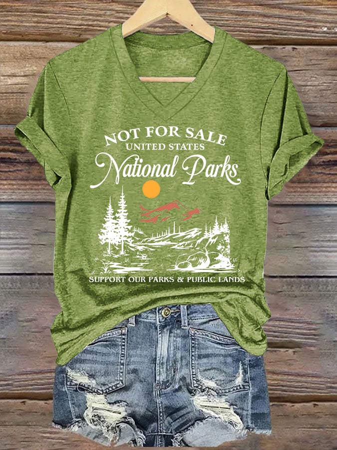 Women's Support Our National Parks Printed T-Shirt