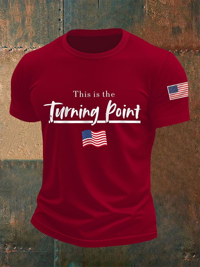 Men's This Is The Turning Point Print Round Neck T-Shirt