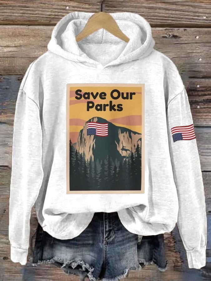 Women's Save Our National Parks Print Sweatshirt