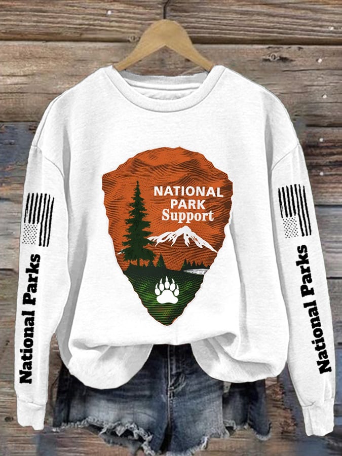 Women's Protect Our National Parks Print Sweatshirt
