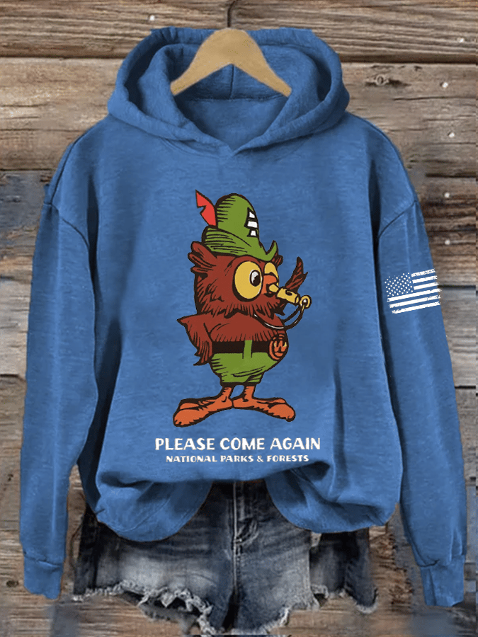 Women's National Park Protection Heat Transfer Hood Sweatshirt