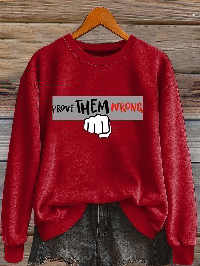 Women'S Casual Letter Print Long-Sleeved Sweatshirt