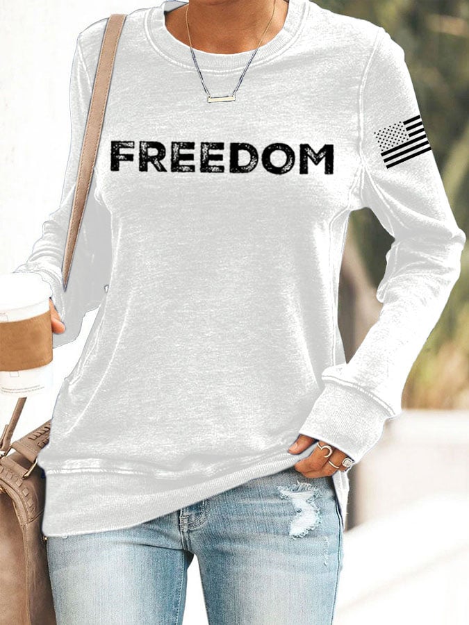 Women's Freedom Print Sweatshirt