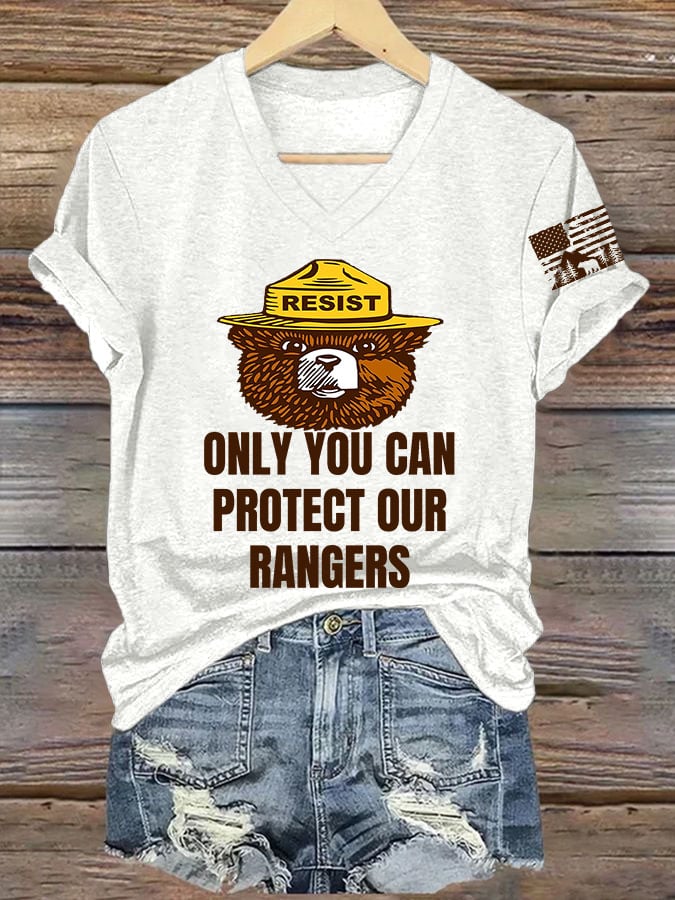 Women's Only You Can Protect Our Rangers Printed T-Shirt