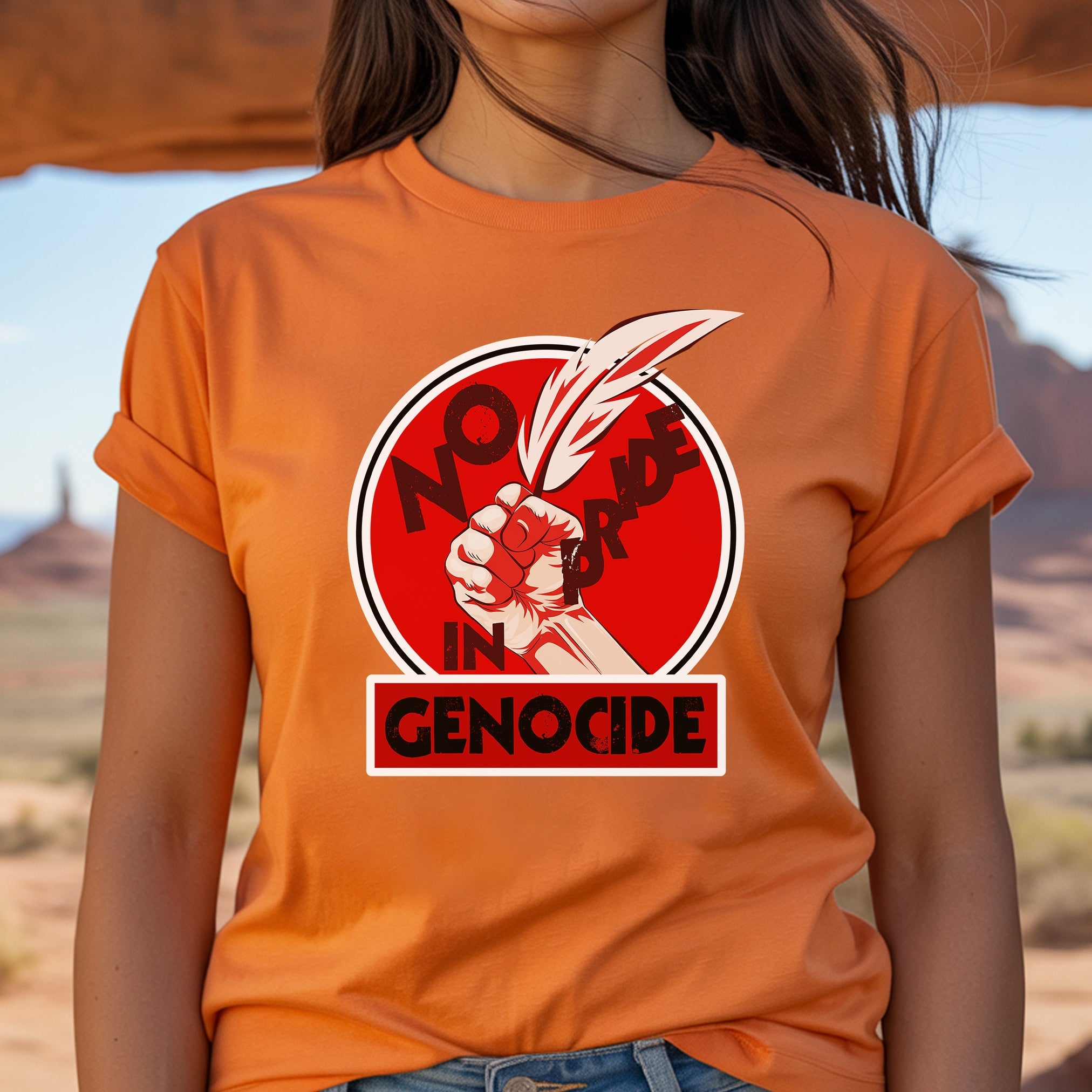 Every Child Matters No Pride In Genocide Unisex T-Shirt/Hoodie/Sweatshirt 059