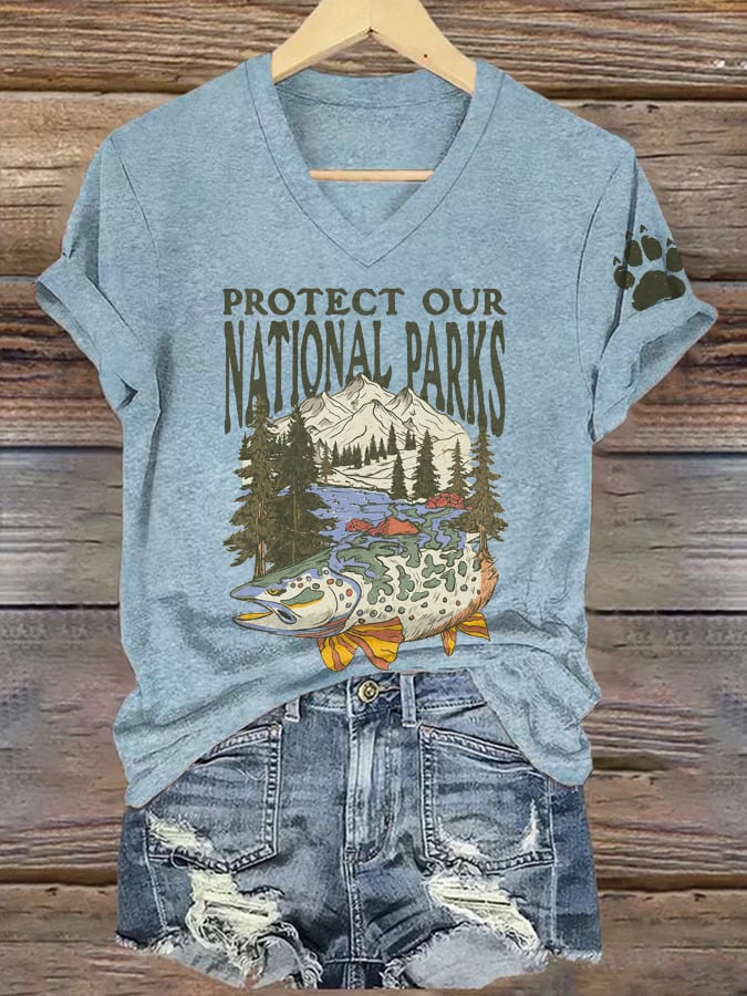Women's Protect Our National Parks Printed T-Shirt