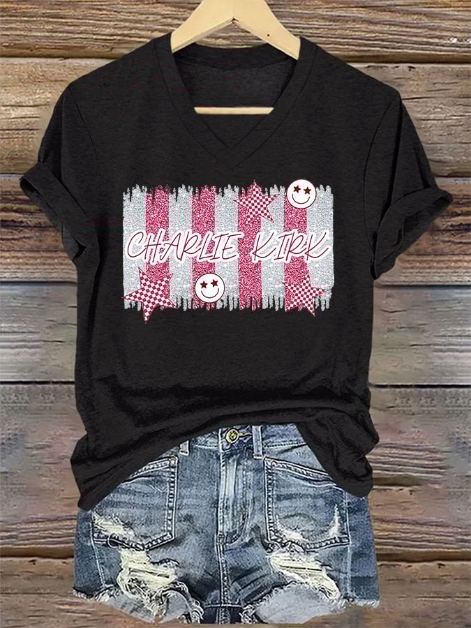 Retro Forever In Our Hearts Print T-Shirt