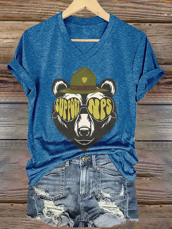 Women's Retro Support National Park Service Print T-Shirt