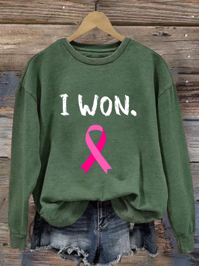 Women's Breast Cancer Survivor Crew Neck Sweatshirt