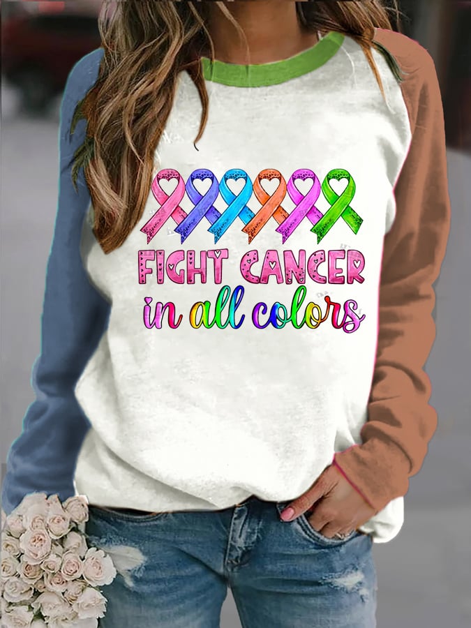 Breast Cancer Print Sweatshirt
