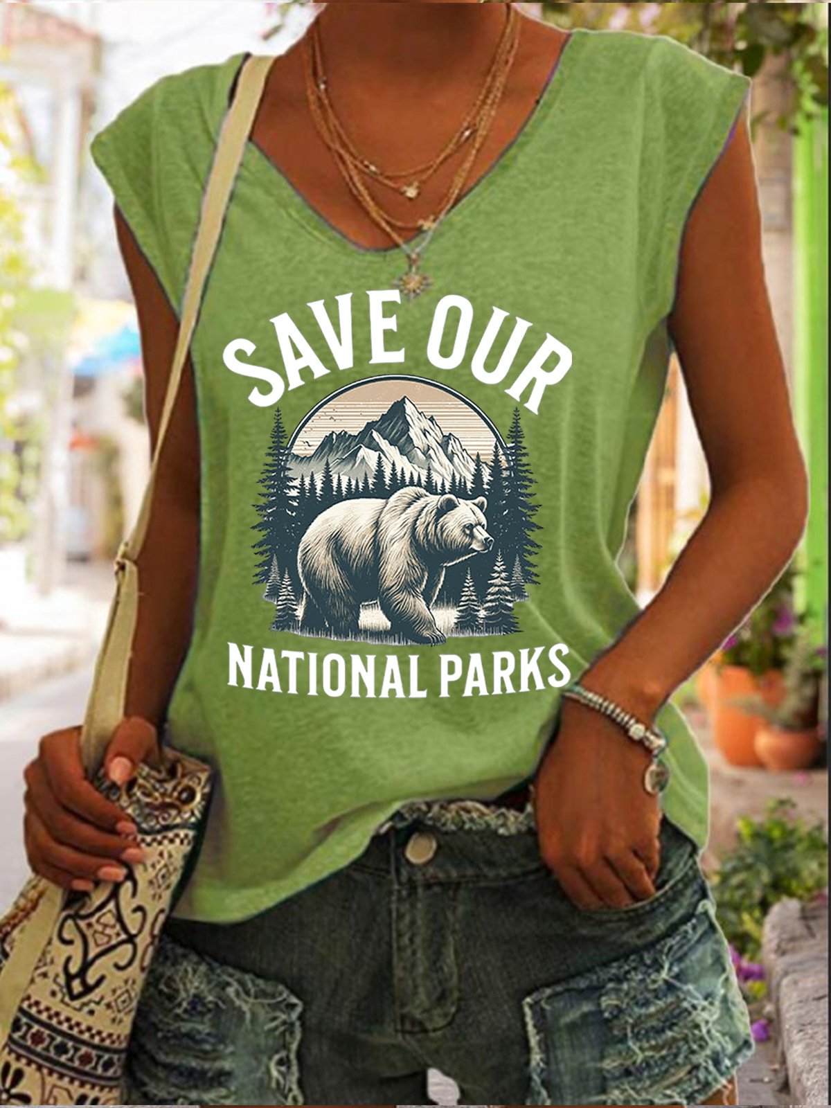 Women's Save Our National Parks Printed T-shirt