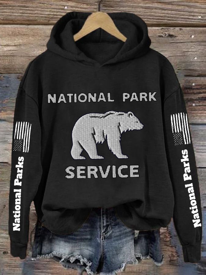 Women’s Retro National Park Service National Parks Printed Hoodie
