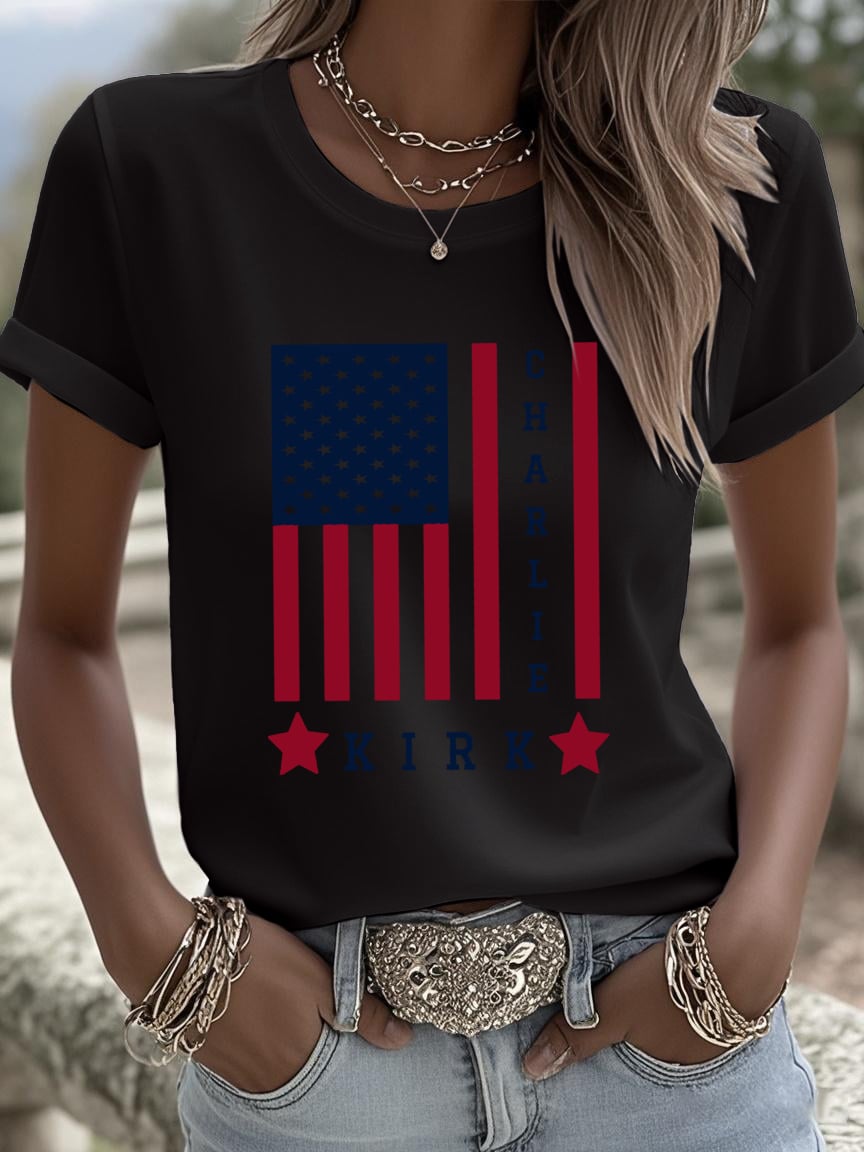 Women's American Hero Print Shirt
