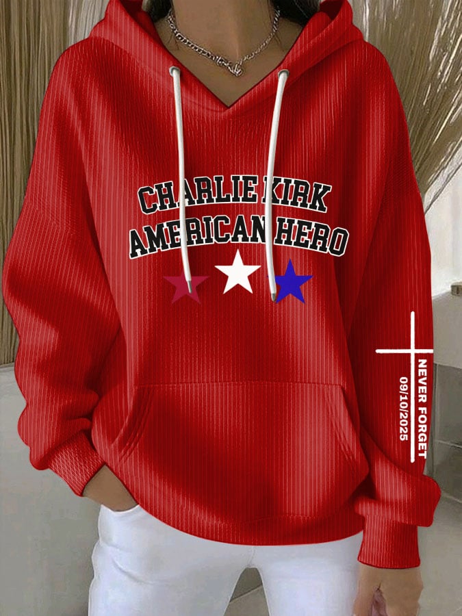 Women's American Hero Never Forget Print Casual Sweatshirt