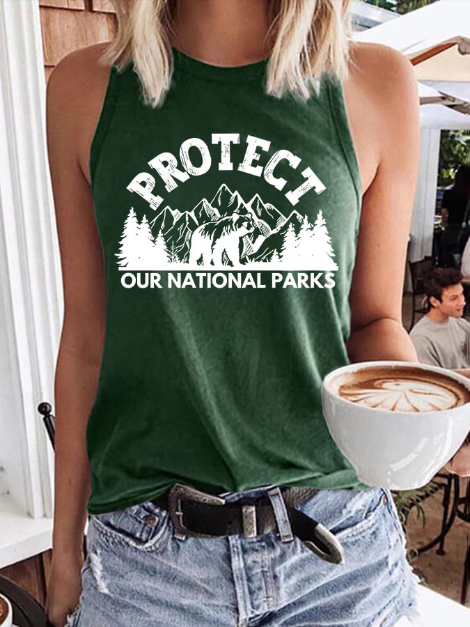 Women's Protect Our National Parks Print Tank Top