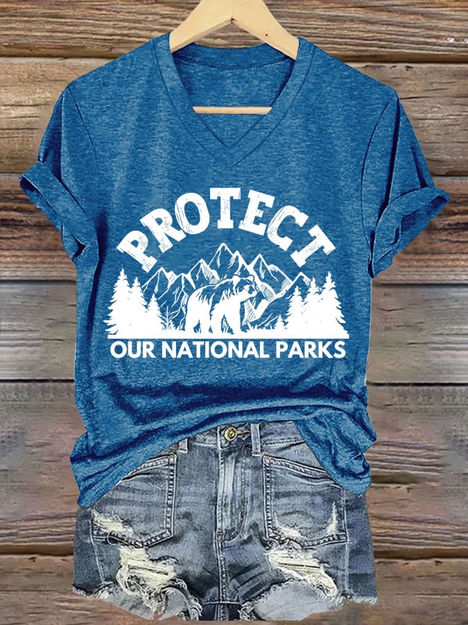 Women's Protect Our National Parks Printed T-Shirt