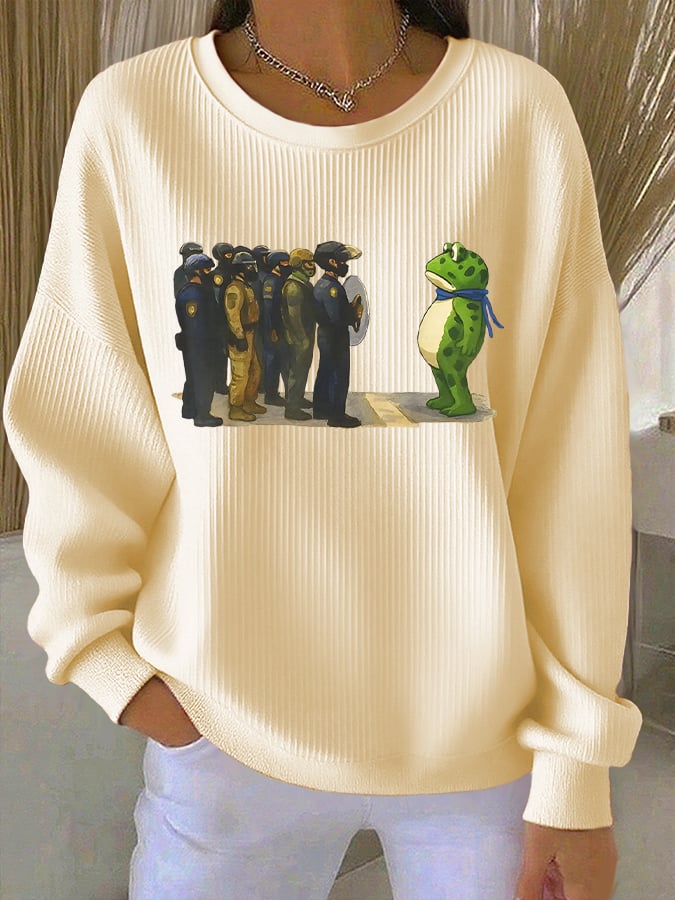 Women's FDT Print Round Neck Sweatshirt