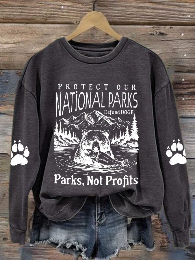 Women's Protect Our National Parks Printed Sweatshirt