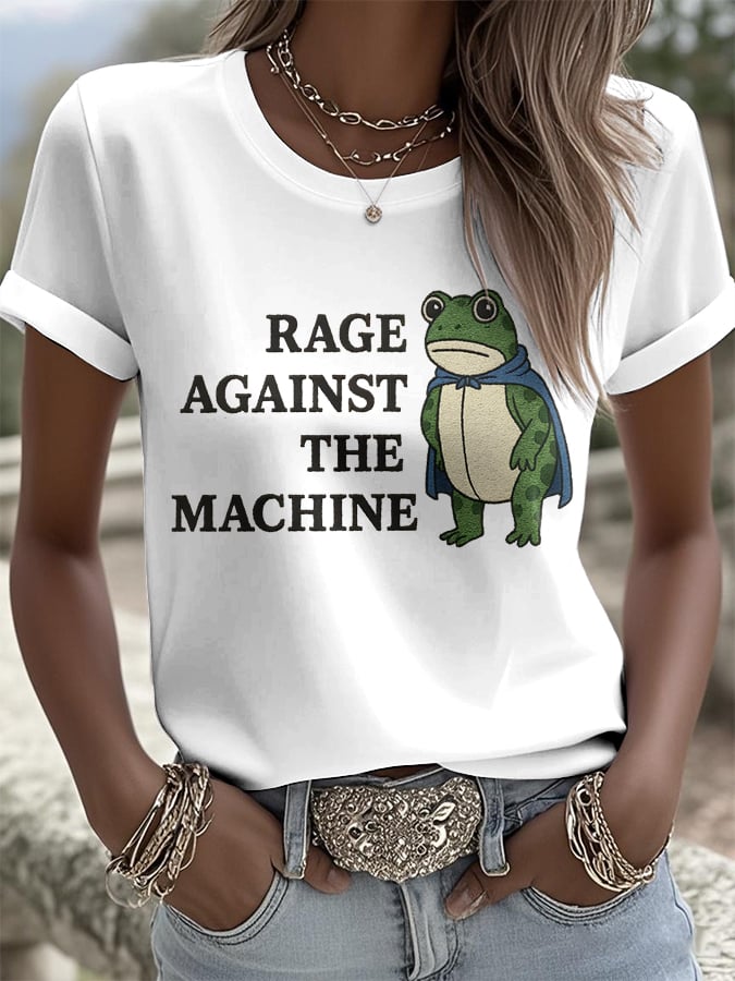 Women's RAGE AGAINST THE MACHINE Graphic Print T-Shirt