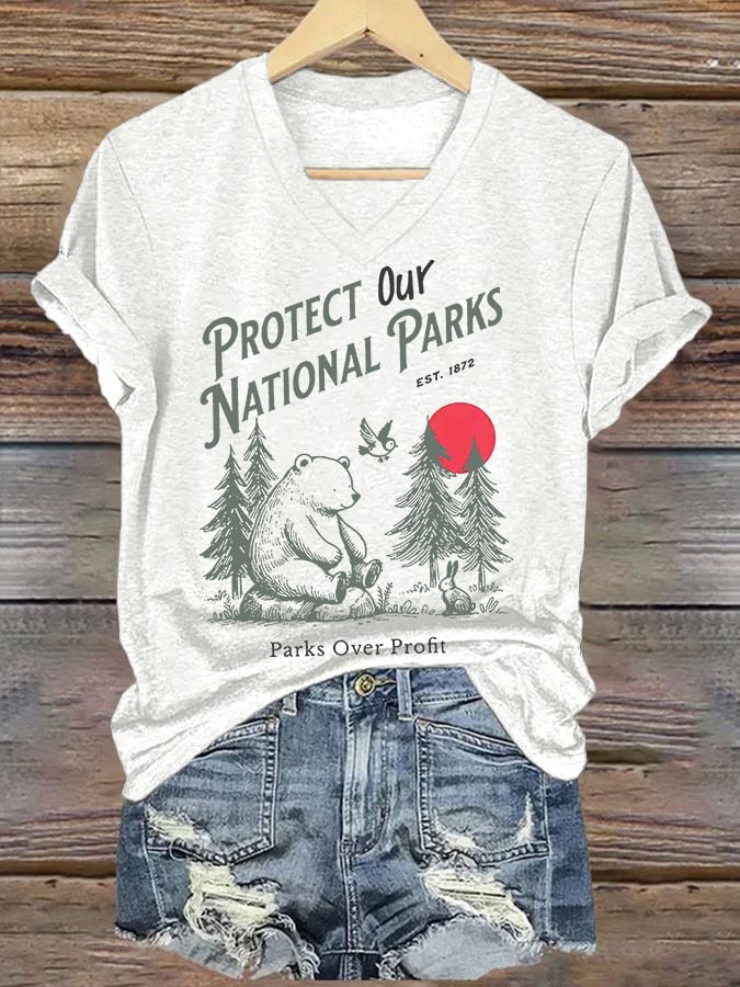 Women's Protect Our National Parks Printed T-shirt