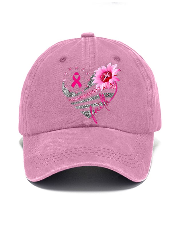 Breast Cancer Casual Print Baseball Cap
