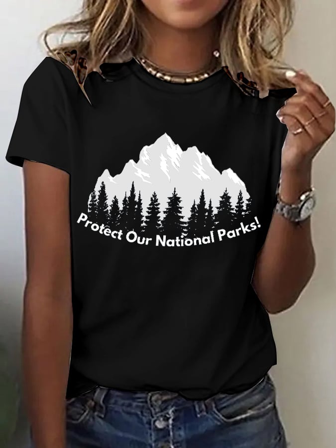 Women's Retro Protect Our National Parks Print T-Shirt