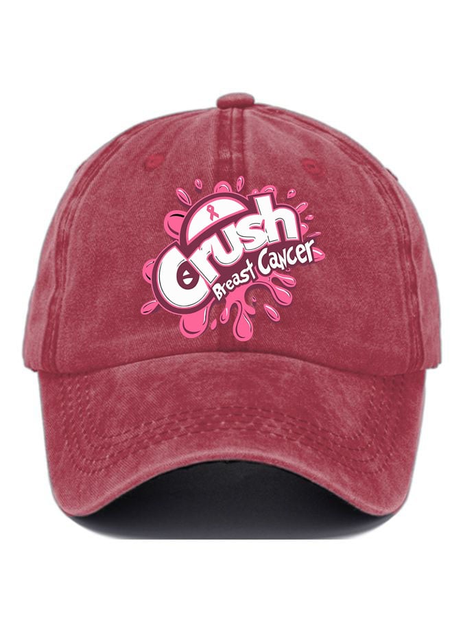 Women's Breast Cancer Awareness Print Casual Baseball Cap