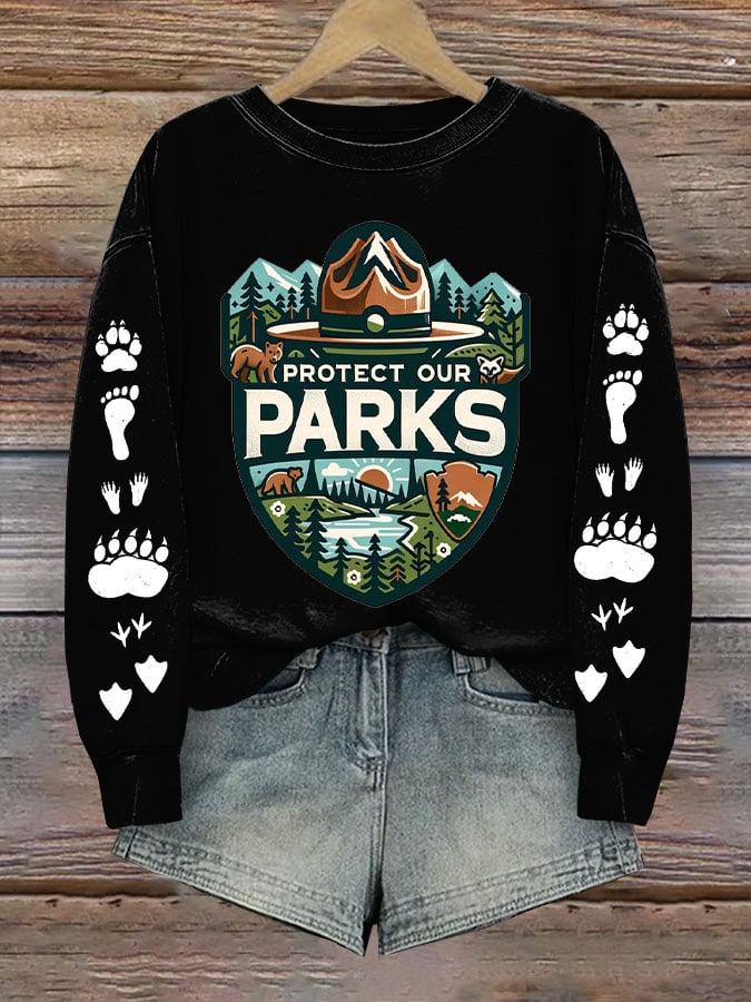 Women's Protect Our National Parks Printed Sweatshirt