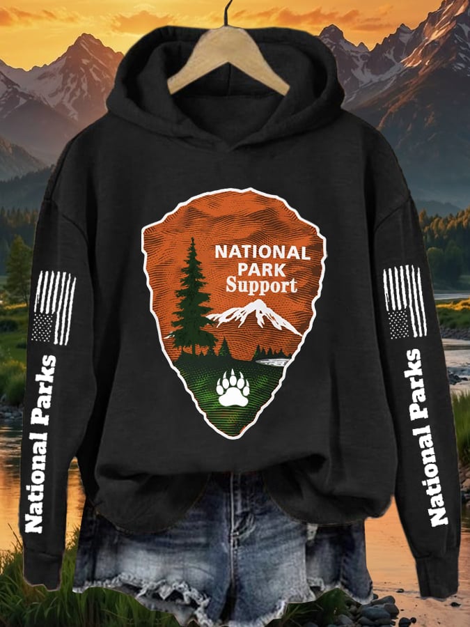 Women's Protect Our National Parks Hot Spots Print Hoodie